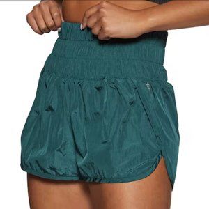 Free People Movement Teal High Waisted Paper Bag The Way Home Shorts